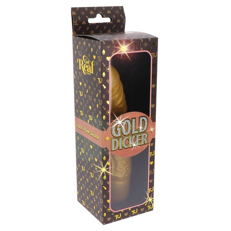 Get Real Gold Dicker Original Vibrator – Gold