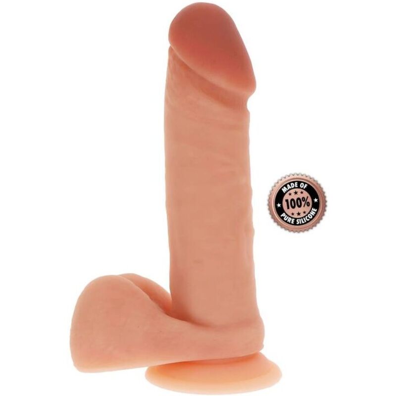 Get Real Silikon-Dildo 20,5 cm mit Hodensack realistisch – Hautton