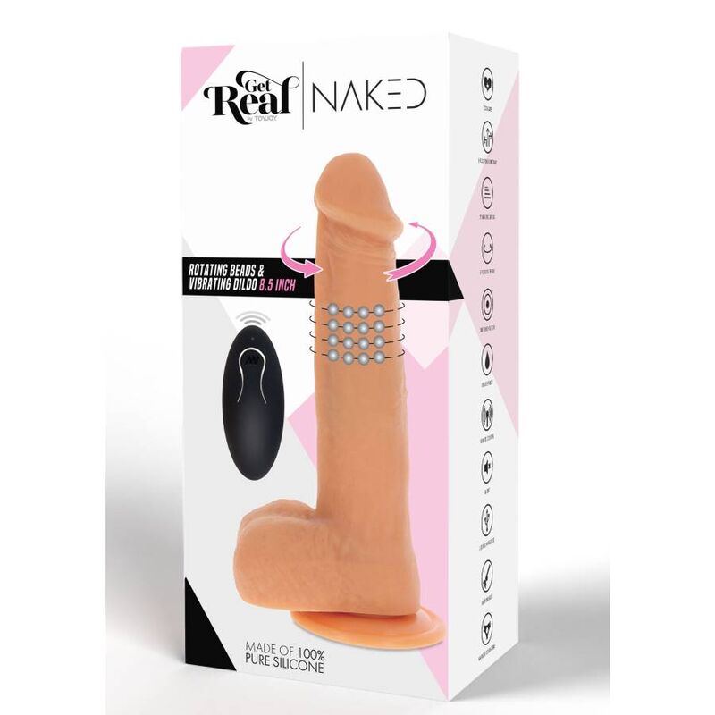 Get Real Rotierender Perlen-Vibrationsdildo – Hautton