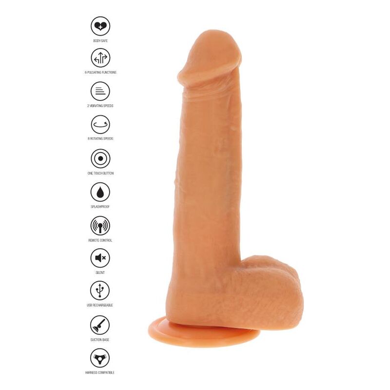 Get Real Rotierender Perlen-Vibrationsdildo – Hautton
