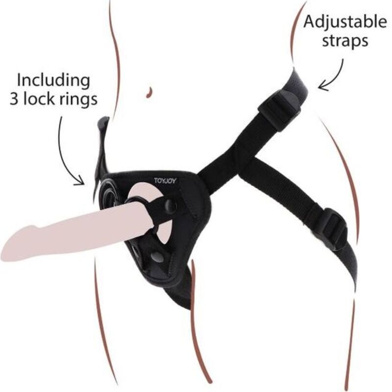Get Real Strap-on-Gurt für Rollenspiele – Schwarz
