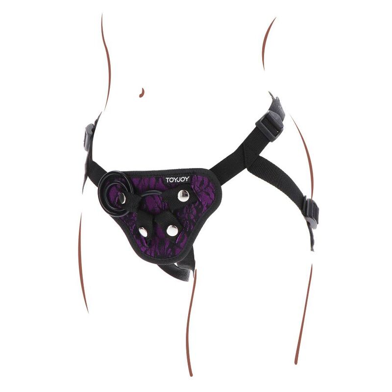 Get Real Strap-on-Spitzengeschirr für Rollenspiele – Lila