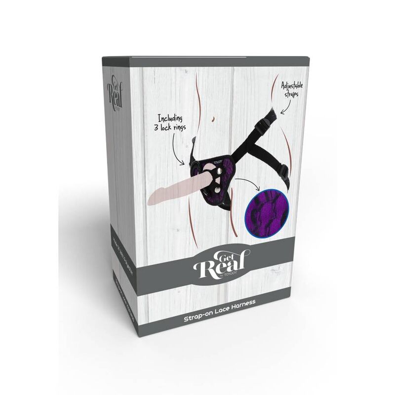 Get Real Strap-on-Spitzengeschirr für Rollenspiele – Lila