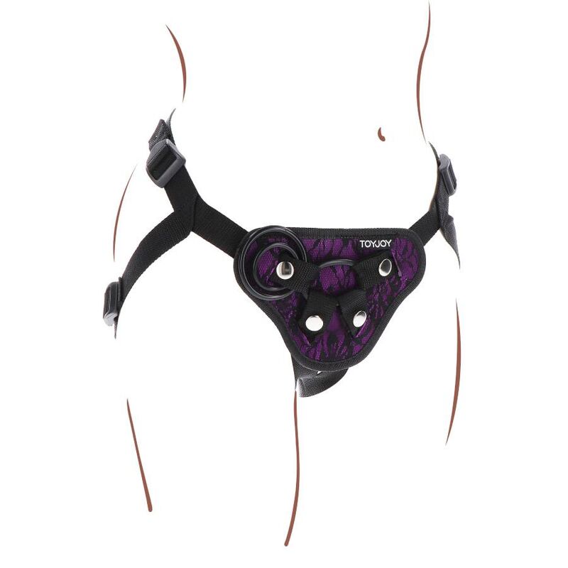 Get Real Strap-on-Spitzengeschirr für Rollenspiele – Lila