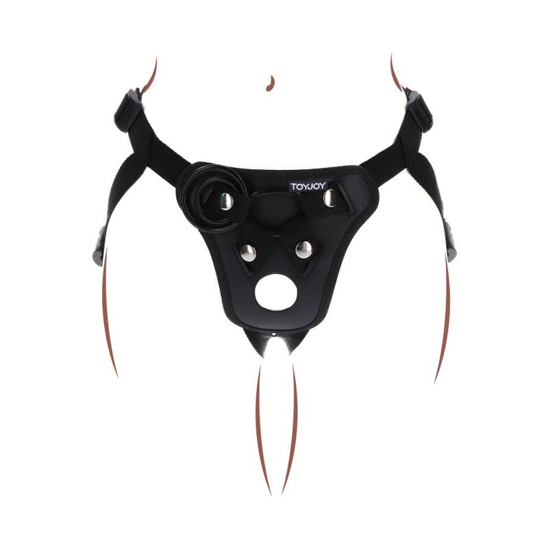 Get Real Strap-on-Vergnügungsgeschirr für Rollenspiele – Schwarz