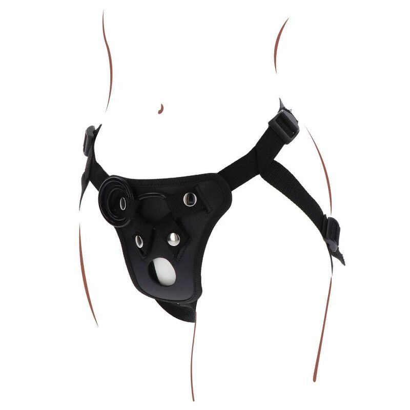 Get Real Strap-on-Vergnügungsgeschirr für Rollenspiele – Schwarz