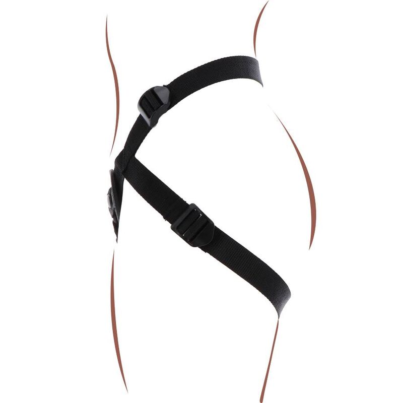 Get Real Strap-on-Vergnügungsgeschirr für Rollenspiele – Schwarz
