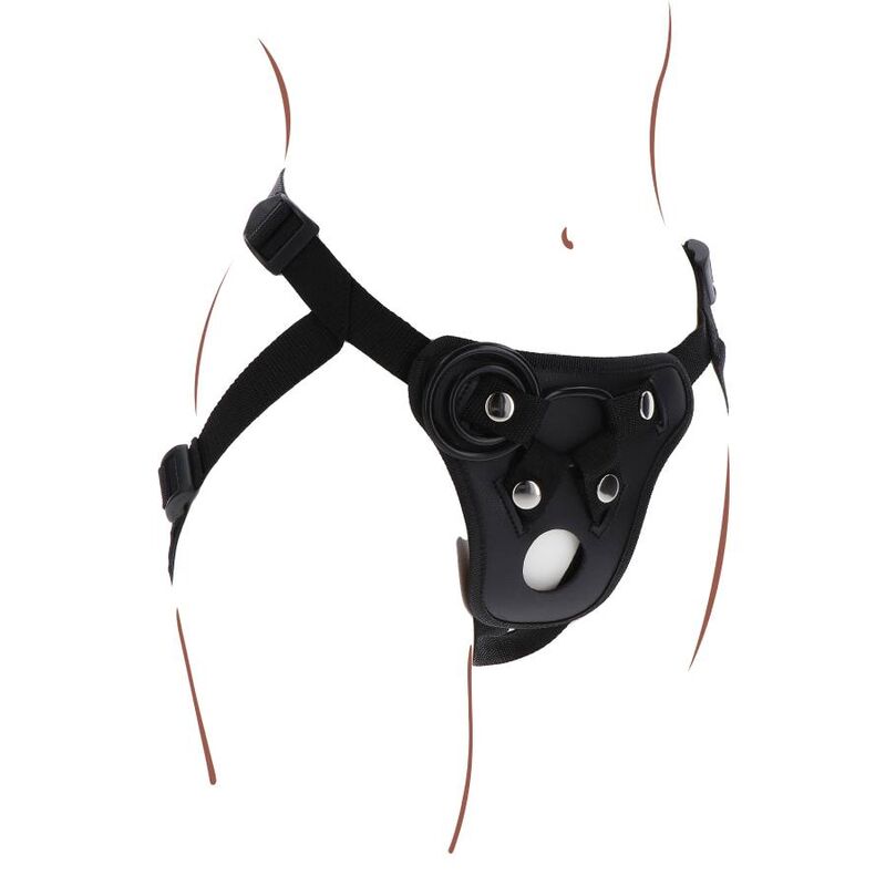 Get Real Strap-on-Vergnügungsgeschirr für Rollenspiele – Schwarz
