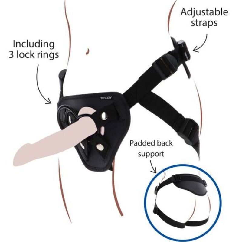 Get Real Strap-on-Deluxe-Gurt für Rollenspiele – Schwarz