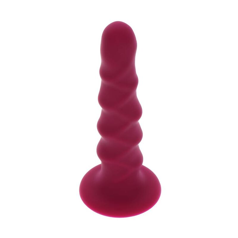 Get Real Ribbed Dong 12 cm mit Saugnapfbasis – Rot