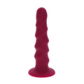 Get Real Ribbed Dong 12 cm mit Saugnapfbasis – Rot