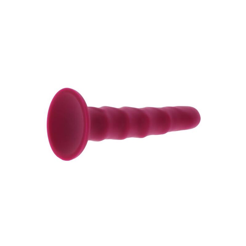 Get Real Ribbed Dong 12 cm mit Saugnapfbasis – Rot