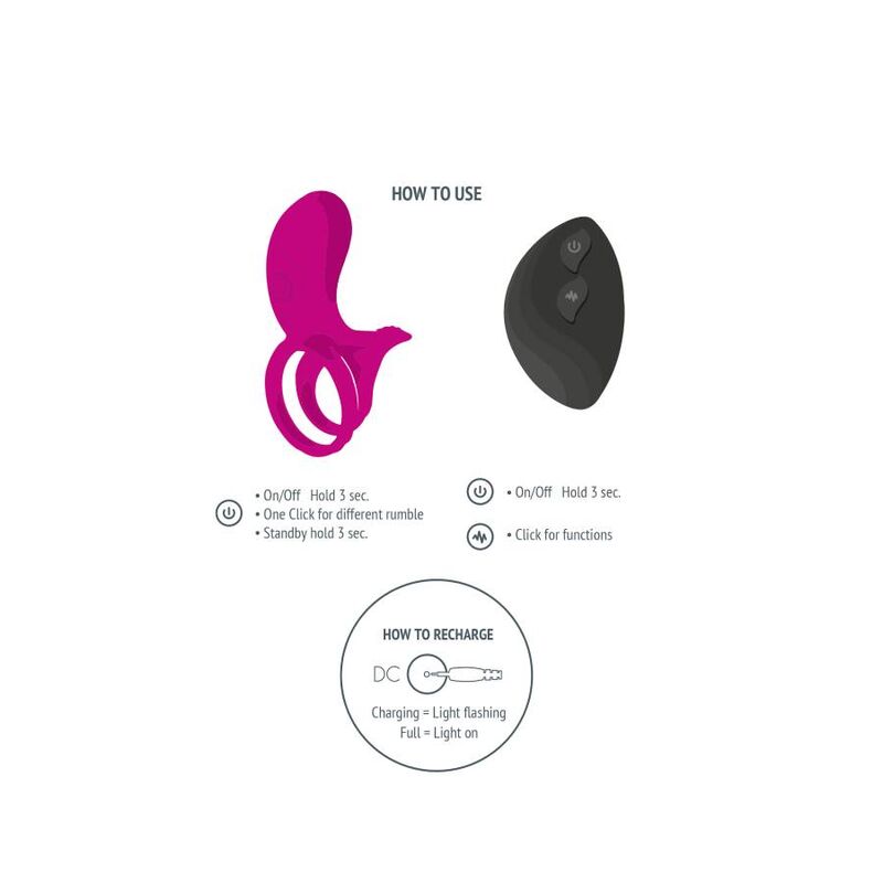 Xocoon Paar-Stimulatorring – Fuchsia