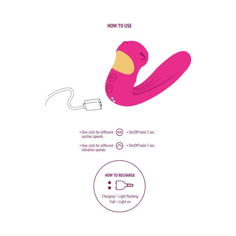 Xocoon Celestial Love Vibe Stimulator 2 Motoren – Fuchsia