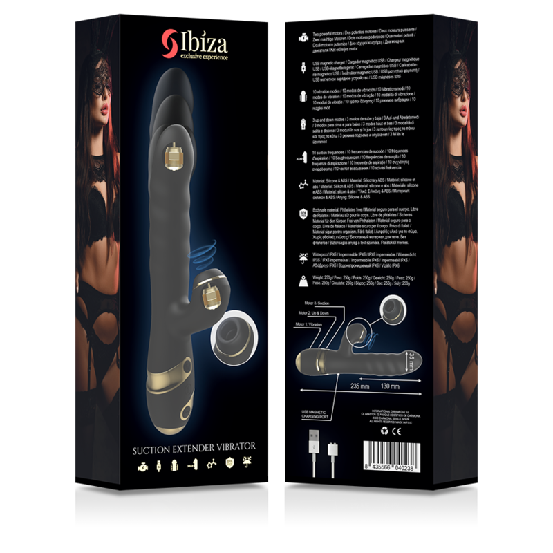 Ibiza Suction Extender Up & Down Vibrator & Klitoris-Sauger