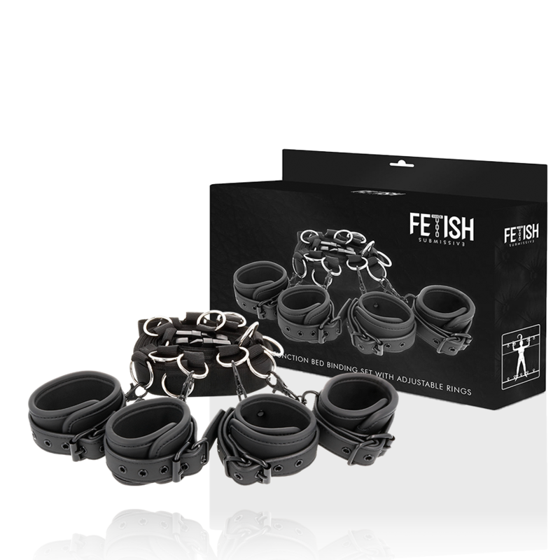 Fetish Submissive Luxus-bettband-set Mit Neopren-Futter
