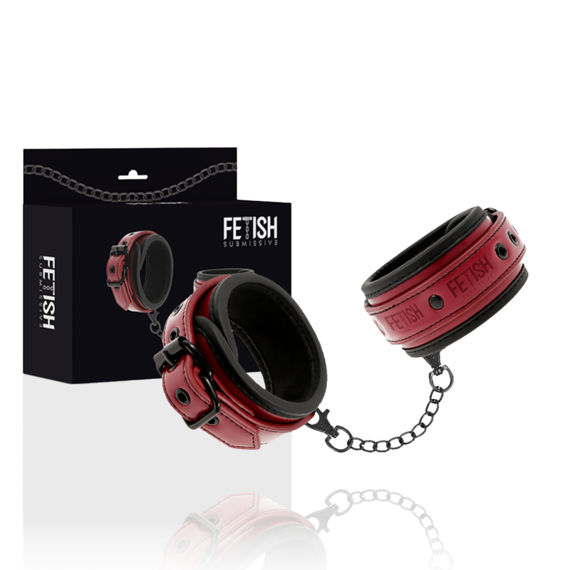 Fetish Submissive Dark Room Handschellen aus Veganem Leder mit...