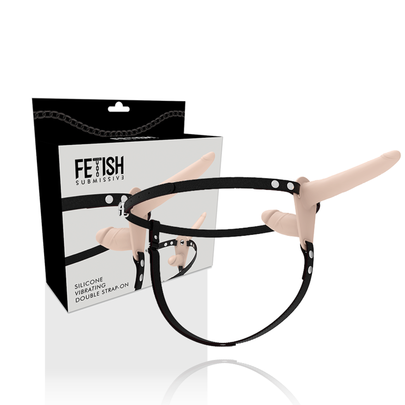 Fetish Submissive Harness Doppelte Penetration, Fleisch-vibrator