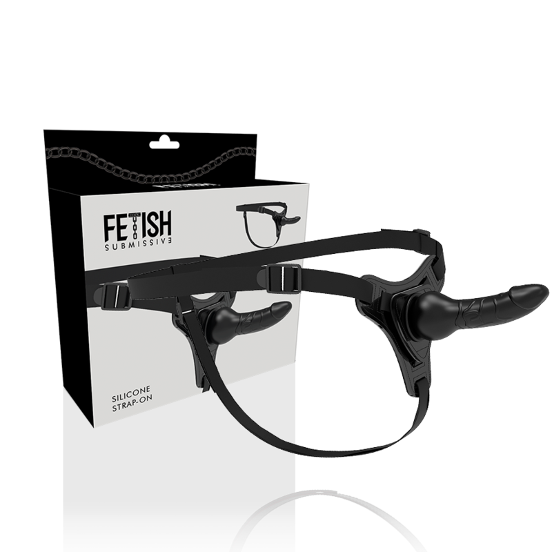 Fetish Submissive Harness Realistisches Schwarzes Silikon 16 CM