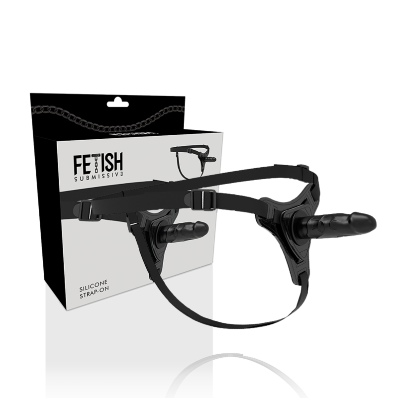 Fetish Submissive Harness Realistisches Schwarzes Silikon 15 CM