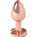 SecretPlay Metall-Analplug Roségold – Größe S, 7 cm