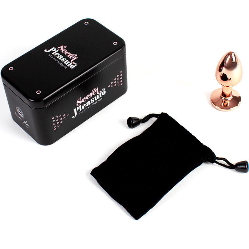 SecretPlay Metall-Analplug Roségold – Größe S, 7 cm