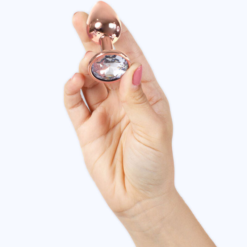 SecretPlay Metall-Analplug Roségold – Größe S, 7 cm