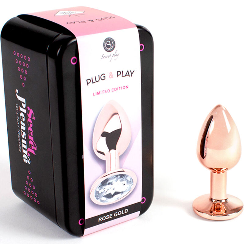 SecretPlay Metall-Analplug Roségold – Größe S, 7 cm