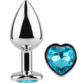 SecretPlay Metall-Analplug Blaues Herz – Größe S, 7 cm