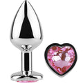 SecretPlay Metall-Analplug Fuchsia Herz – Größe S, 7 cm