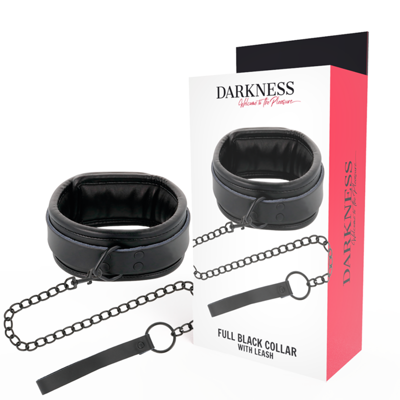 Darkness Bondage Schwarze Halskette Mit Kette