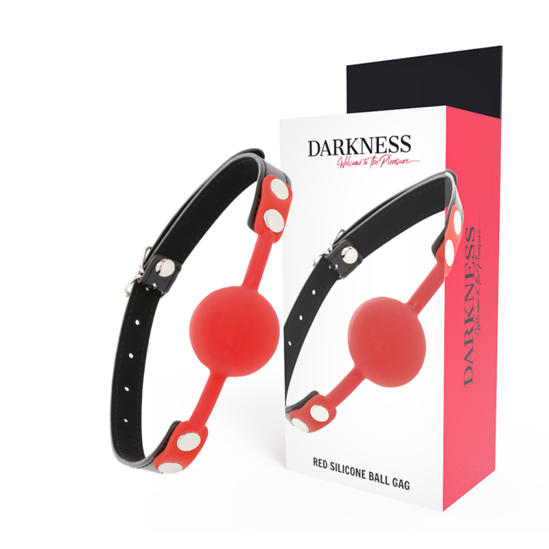 Darkness Bondage Knebel Aus Rotem Silikon