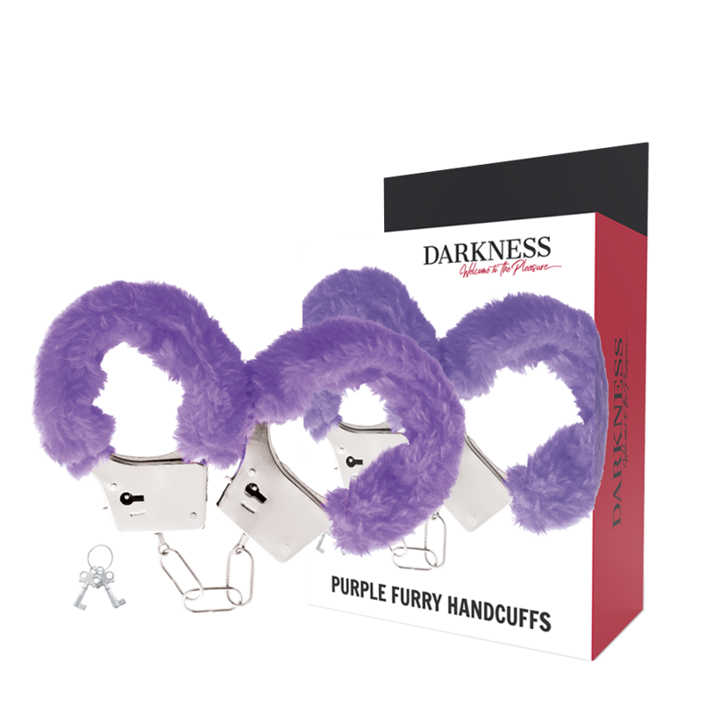 Darkness Bondage Handschellen Aus Metall Mit Lila Gefüttert