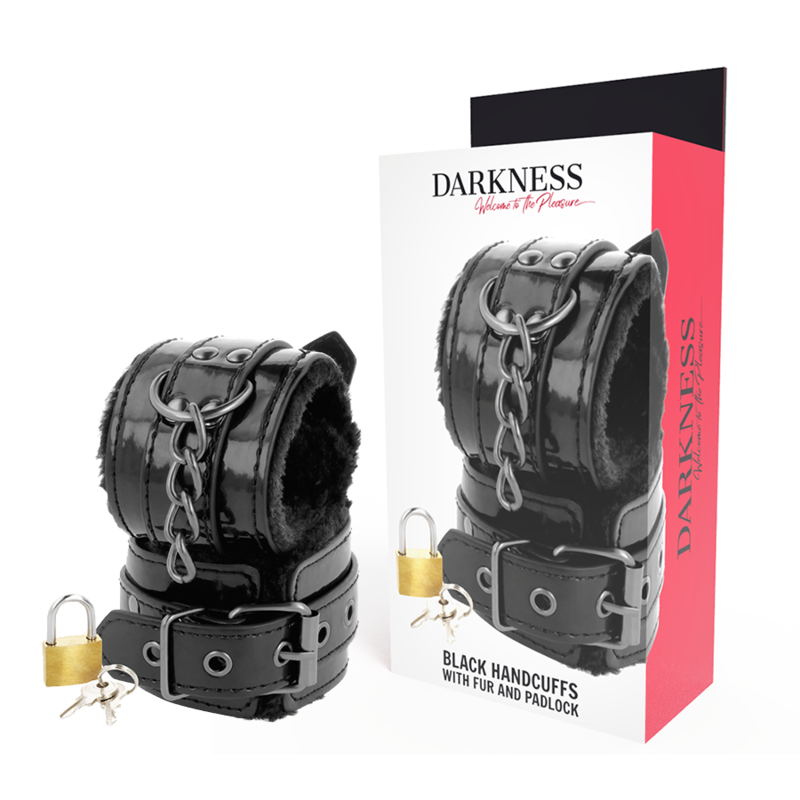 Darkness Bondage Schwarze, Verstellbare Lederhandschellen Mit...