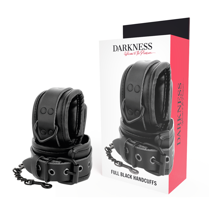 Darkness Bondage Verstellbare Handschellen Aus Schwarzem Leder