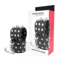 Darkness Bondage Skulls And Bones Schwarze Handschellen Mit Spikes