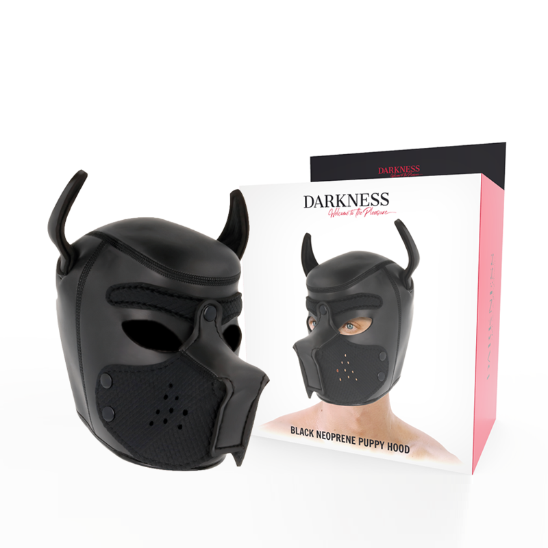 Darkness Bondage Neopren-hundemaske Mit Abnehmbarer Maule L