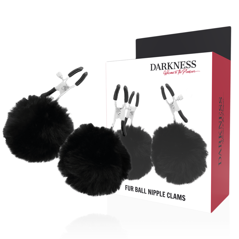 Darkness – Nippelklammern mit Pom Poms 1