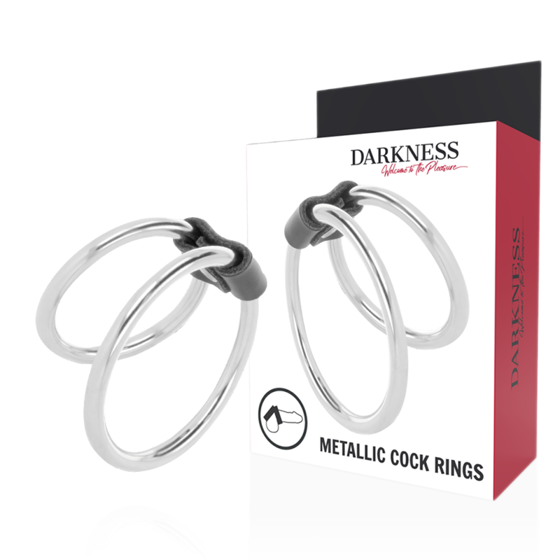 Darkness – Doppelter Penisring aus Metall
