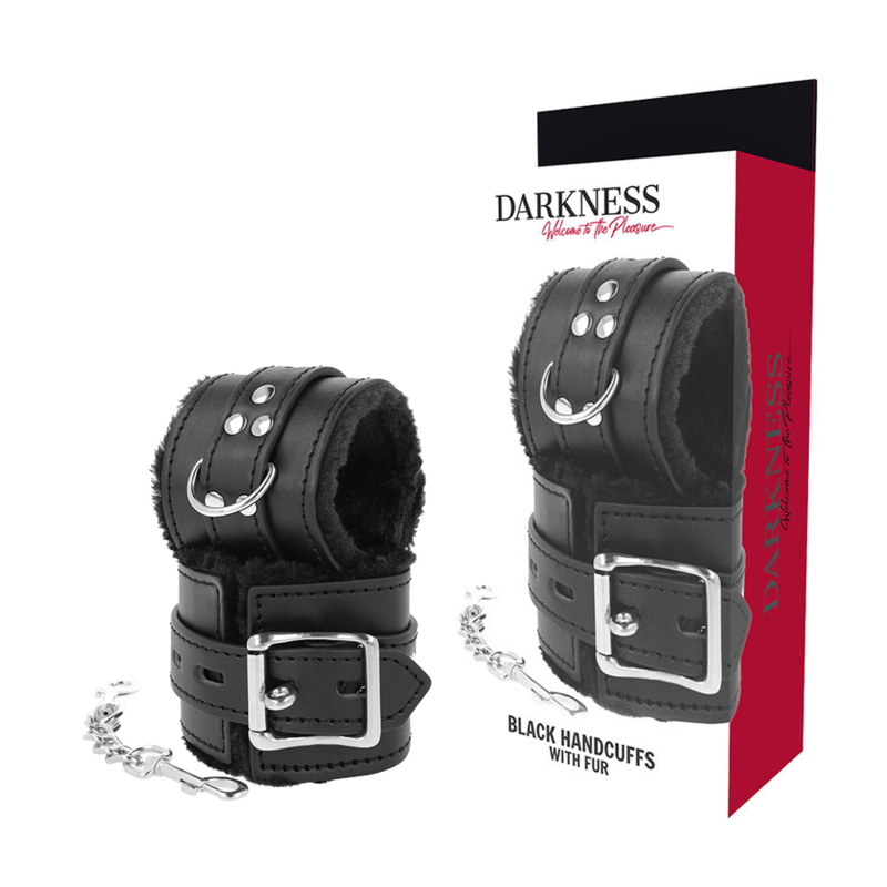 Darkness Schwarz Gefütterte Bdsm-handschellen