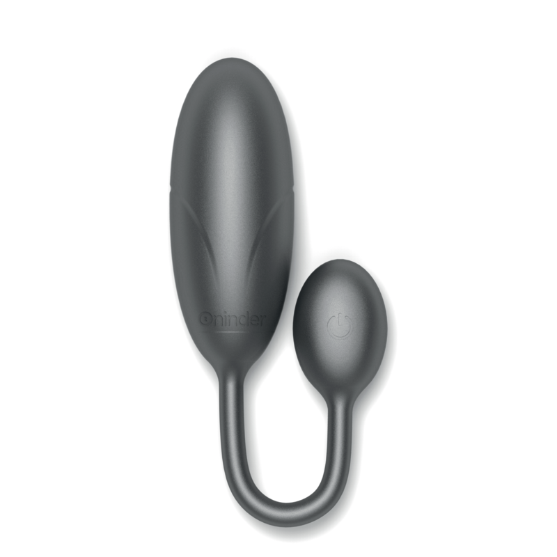 Oninder Denver Vibrations-Ei 7x2,7 cm + App – Schwarz