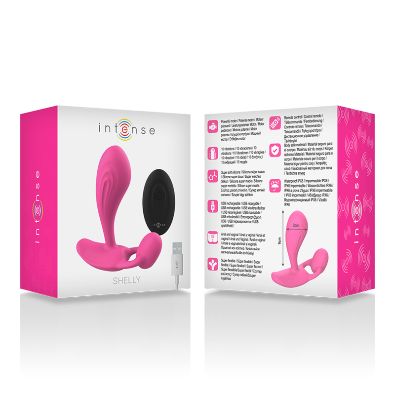 Intense Shelly Vibrierender Analplug Unisex + Fernbedienung – Rosa