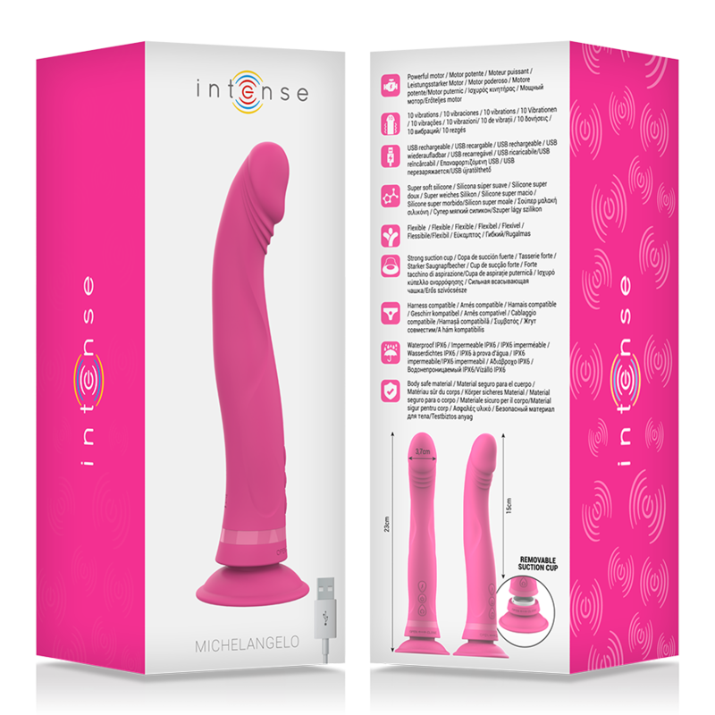 Intense Michelangelo Dual-Density Silikon-Vibrator – Rosa