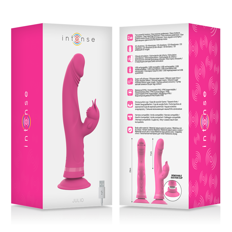 Intense Julio Rabbit-Vibrator Dual-Stimulation – Rosa