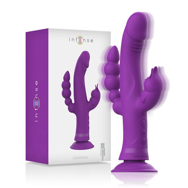 Intense Casanova Rabbit-Vibrator 3 Motoren 30 Modi – Lila
