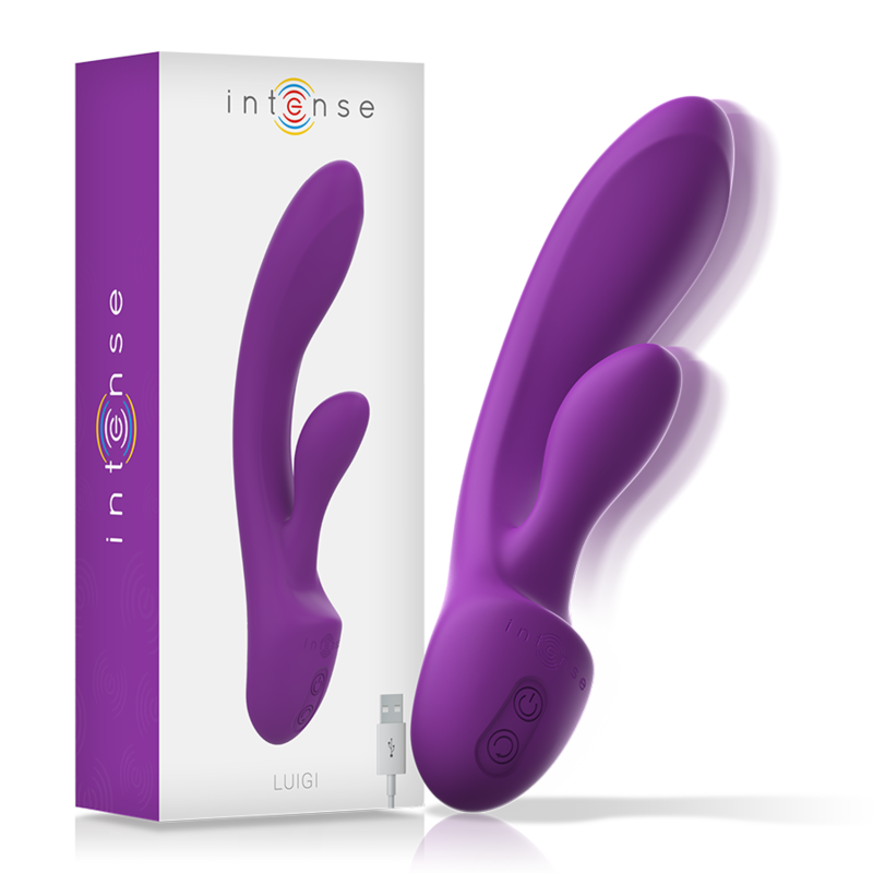 Intense Luigi Rabbit-Vibrator Flüssigsilikon 2 Motoren – Lila