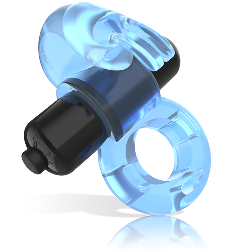 Intense Fry Rabbit-Vibrationsring für Paare – Blau
