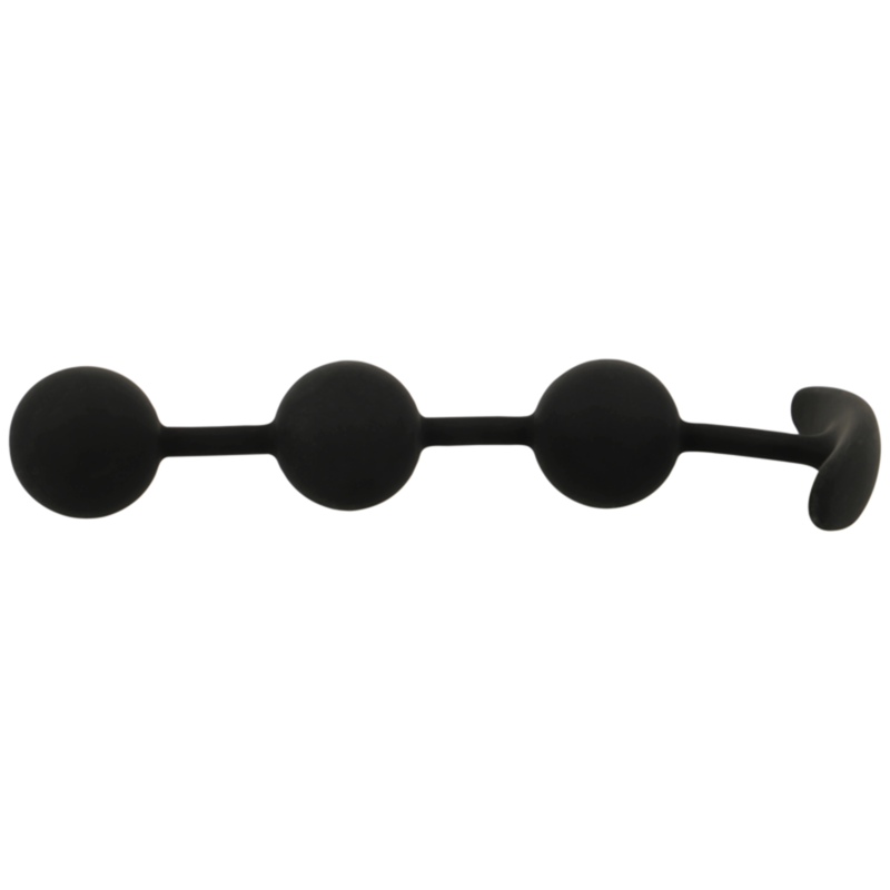 Black&Silver Harry Anal-Perlenrosenkranz 3 Kugeln 14 cm