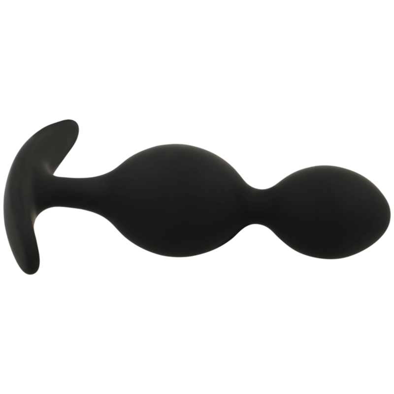 Black&Silver Orson Silikon-Analplug 2 Wellen 9 cm