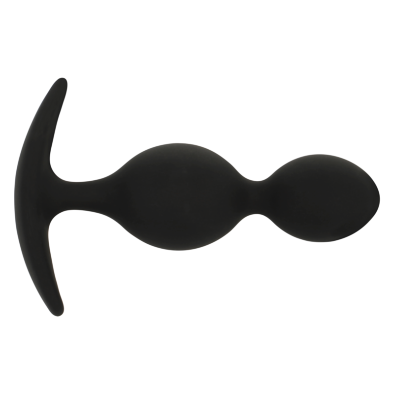 Black&Silver Orson Silikon-Analplug 2 Wellen 9 cm